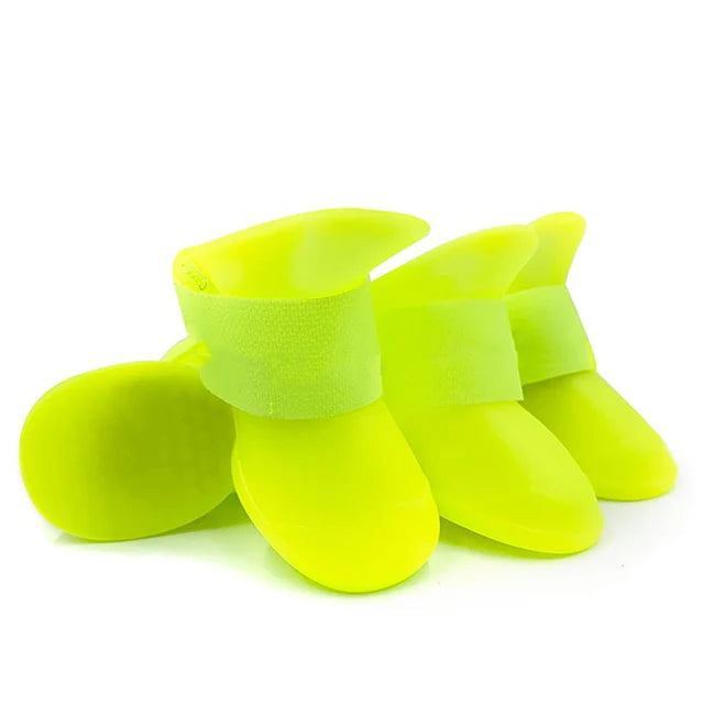 4Pcs Waterproof Anti-Slip Rubber Boots for Dogs & Cats | Outdoor Paw Protection