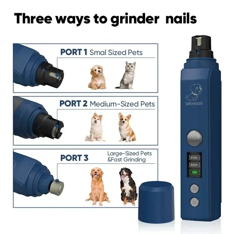 Painless Electric LED Pet Nail Grinder - Grooming Tools